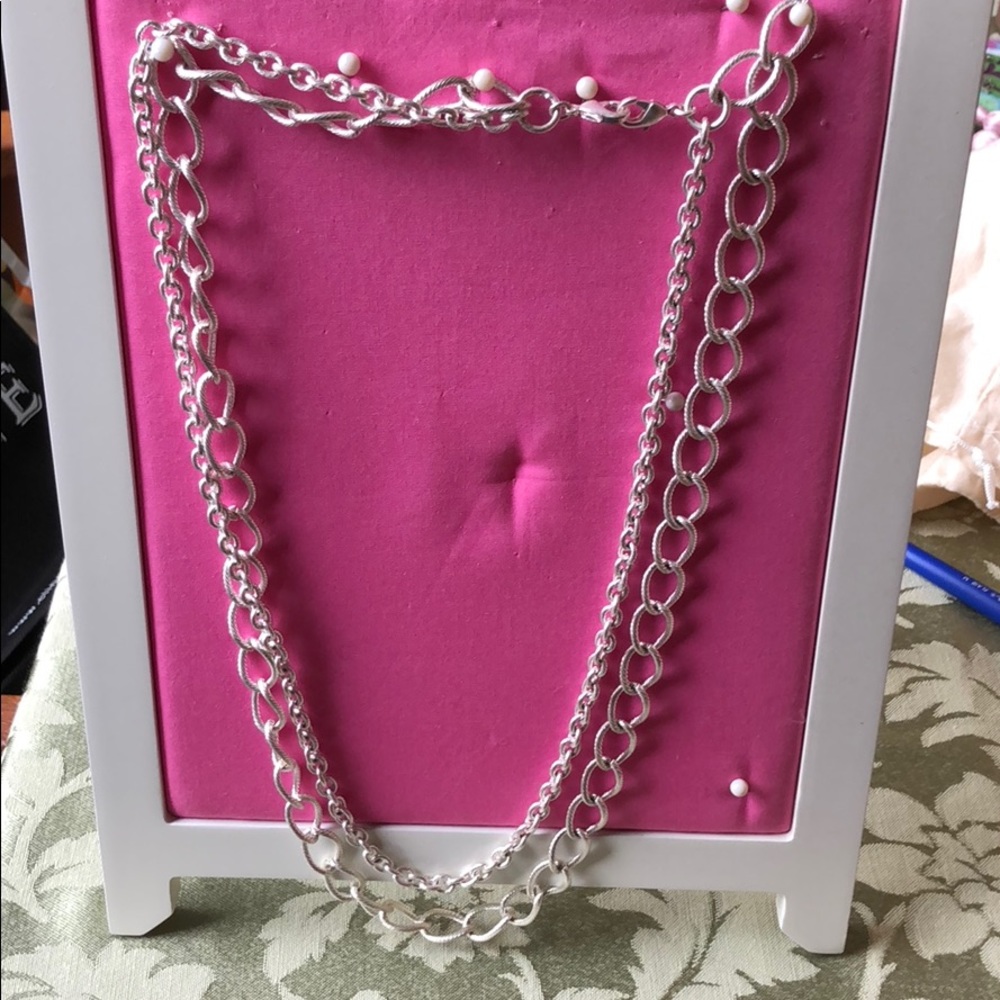 Stella & Dot chain necklaces - gold and silver